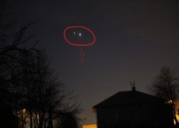 Wenus i&nbsp;Jowisz widoczny na&nbsp;podkarpackim niebie