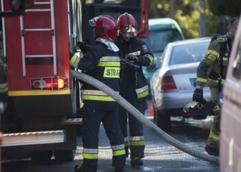 Podpalenie wiat śmietnikowych w&nbsp;Jaśle