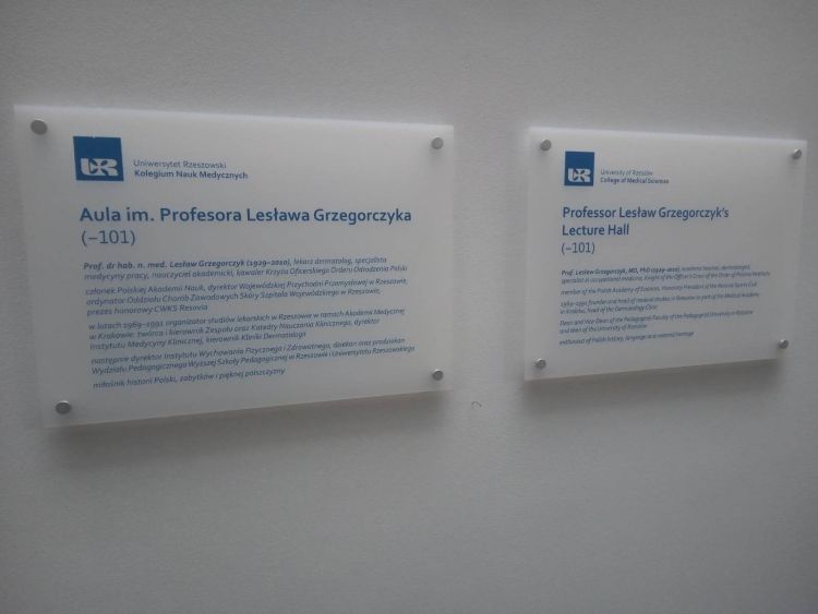 Prof. Lesław Grzegorczyk patronem auli na Uniwersytecie Rzeszowskim