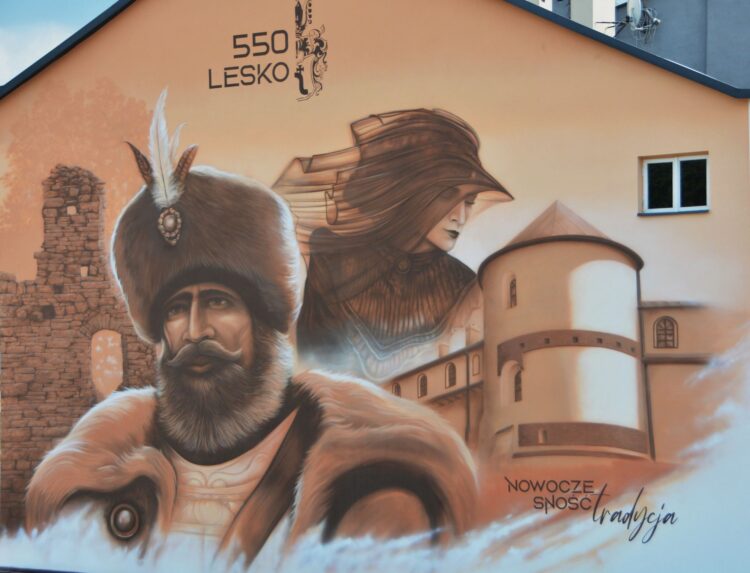 Mural na 550-lecie Leska