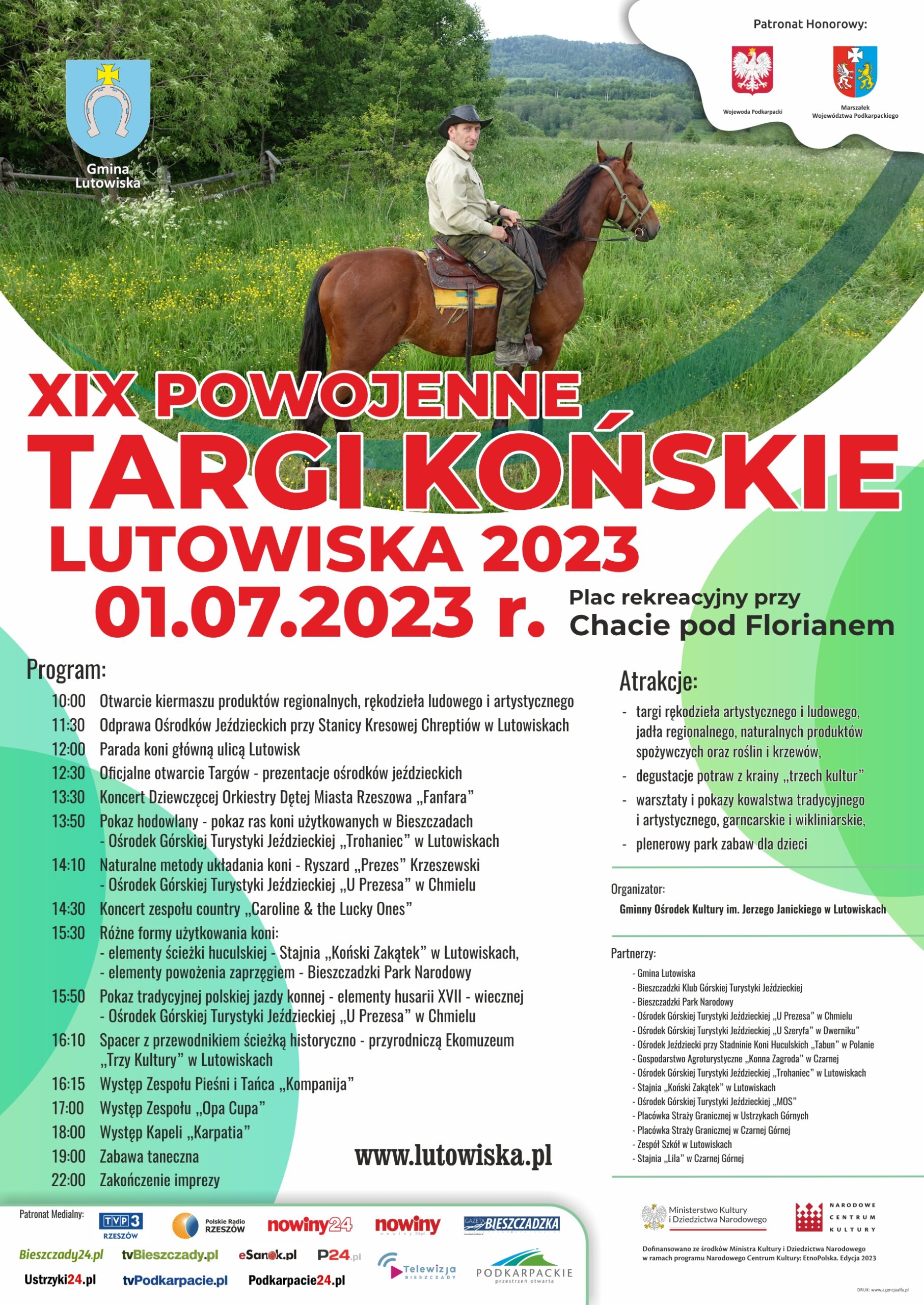 PLAKAT XIX POWOJENNE TARGI KONSKIE LUTOWISKA 2023 scaled