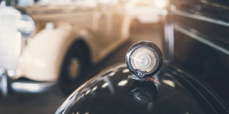 close up of headlight retro classic car 2022 02 02 05 06 16 utc