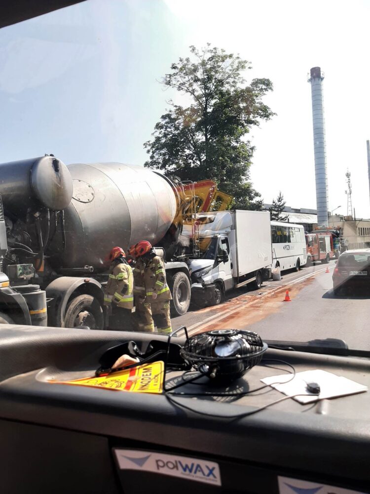 Wypadek w Jaśle. Utrudnienia na trasie