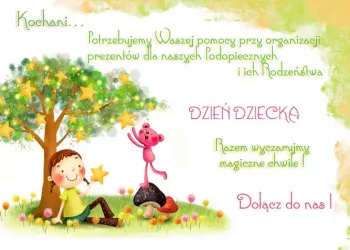 Fundacja Podkarpackie Hospicjum dla Dzieci w&nbsp;Rzeszowie prosi o&nbsp;pomoc w&nbsp;organizacji Dnia Dziecka