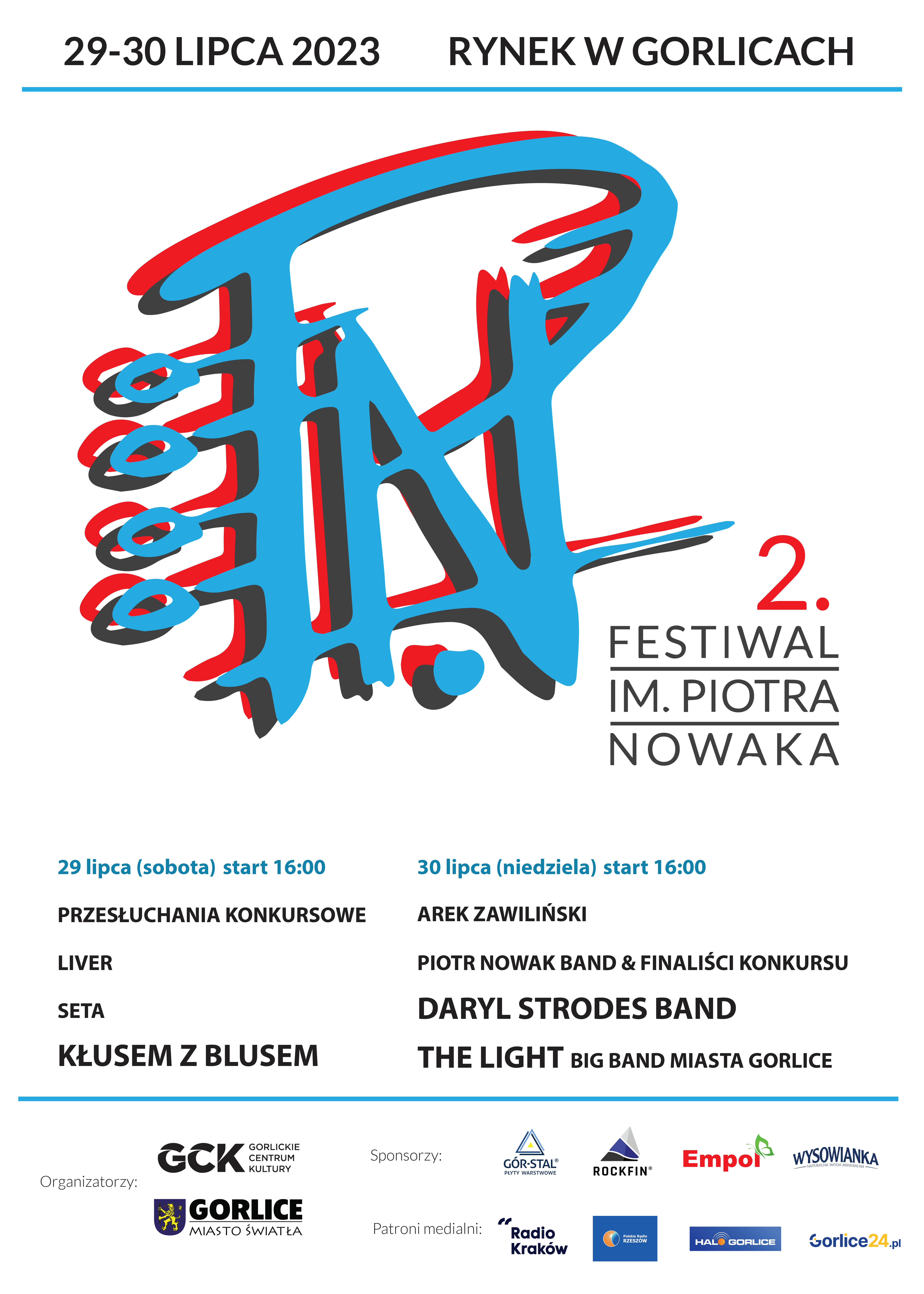 Plakat Festiwal im. Piotra Nowaka