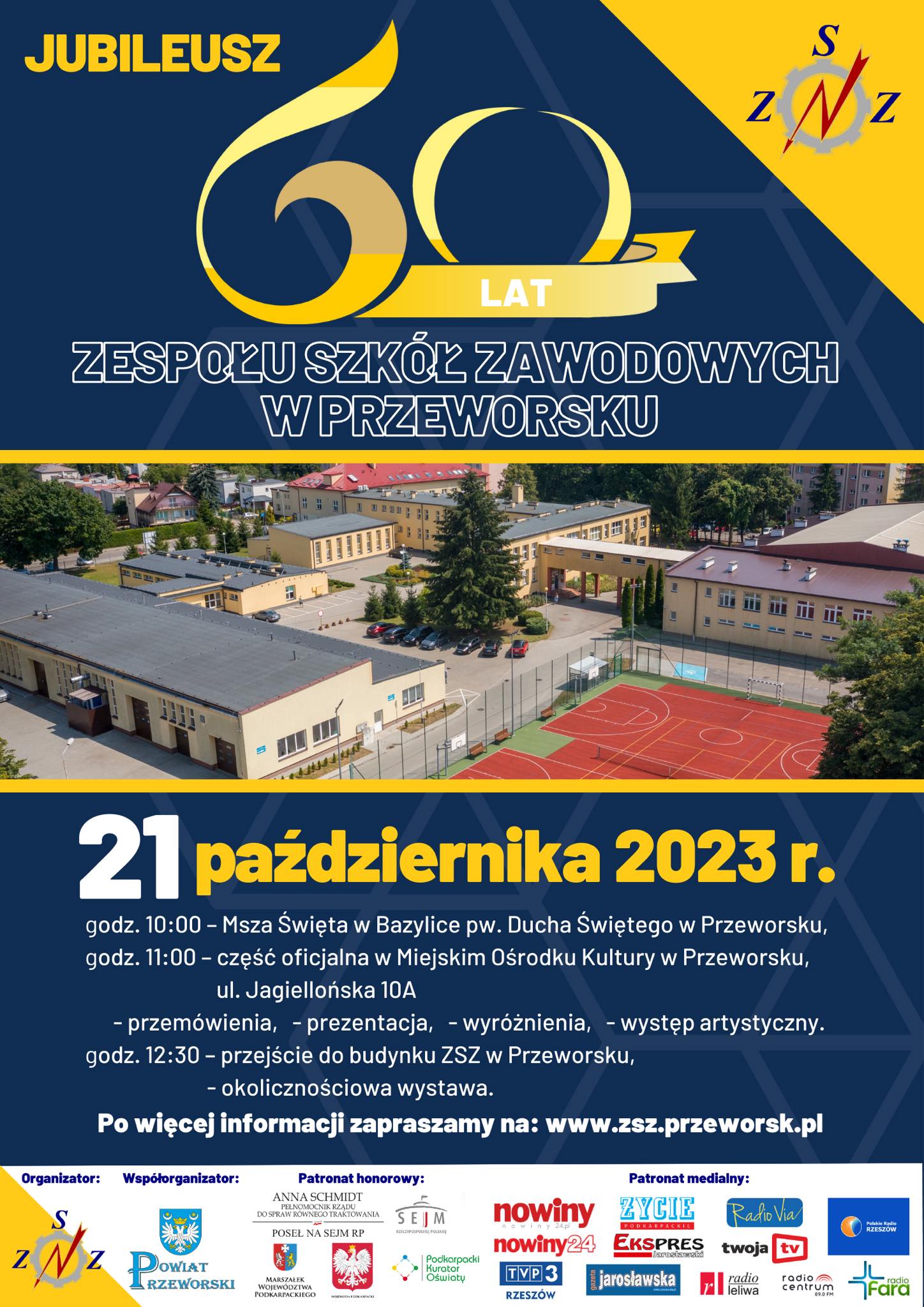 Plakat 60 lecie ZSZ w Przeworsku