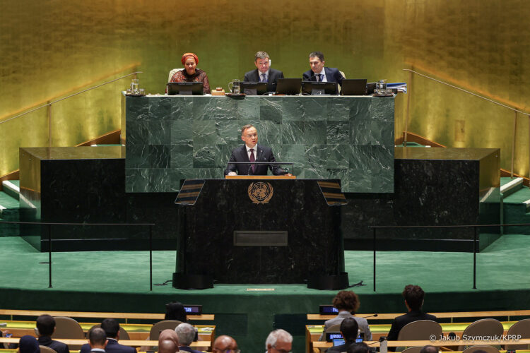 Przebywający w Nowym Jorku prezydent Andrzej Duda zabrał głos w sprawie sporu o ukraińskie zboże