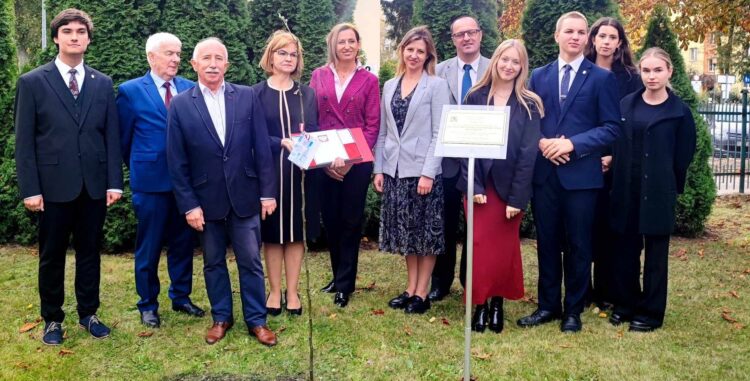 Jabłoń Pamięci Rodziny Ulmów zasadzona została przy IX LO w Rzeszowie