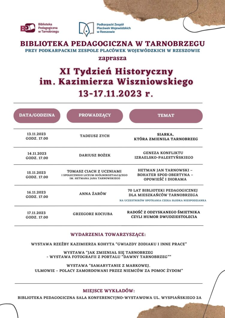 XI Tydzień Historyczny im. Kazimierza Wiszniowskiego w Tarnobrzegu 1 - Polskie Radio Rzeszów XI Tydzień Historyczny im. Kazimierza Wiszniowskiego w Tarnobrzegu