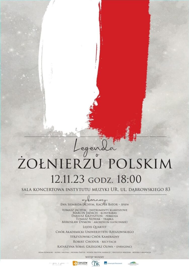 Dziś koncert „Legenda o Żołnierzu Polskim” w Instytucie Muzyki UR