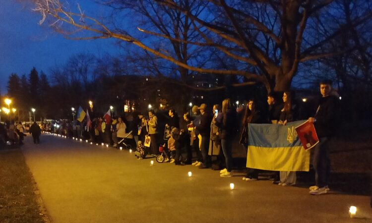 Rzeszowianie upamiętnili drugą rocznicę wybuchu wojny w Ukrainie