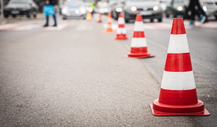 Zablokowana droga krajowa nr 19 w Woli Komborskiej