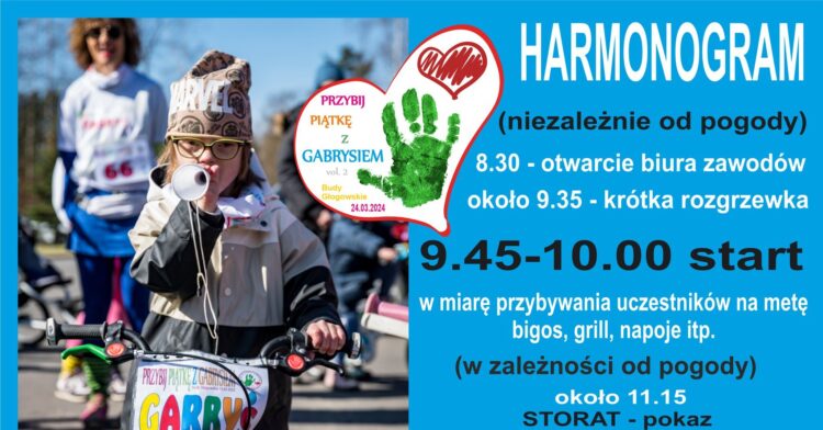 Bieg Charytatywny Przybij Piątkę z Gabrysiem