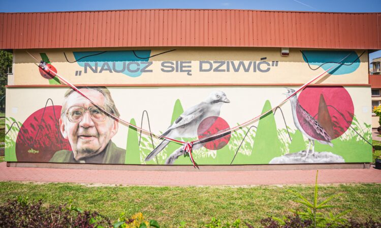 Portret ks. Twardowskiego na murach rzeszowskiej szkoły (zdjęcia)