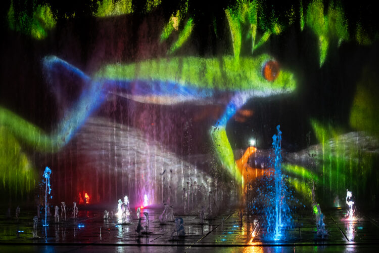 Pierwszy w tym sezonie pokaz rzeszowskiej fontanny multimedialnej 1 - Polskie Radio Rzeszów Pierwszy w tym sezonie pokaz rzeszowskiej fontanny multimedialnej