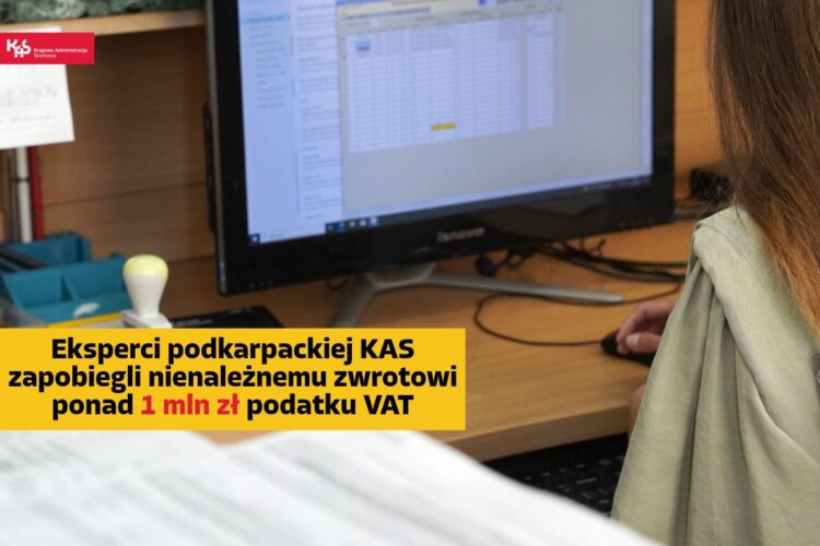 Podkarpacka KAS zapobiegła nienależnemu zwrotowi ponad 1 mln zł podatku VAT