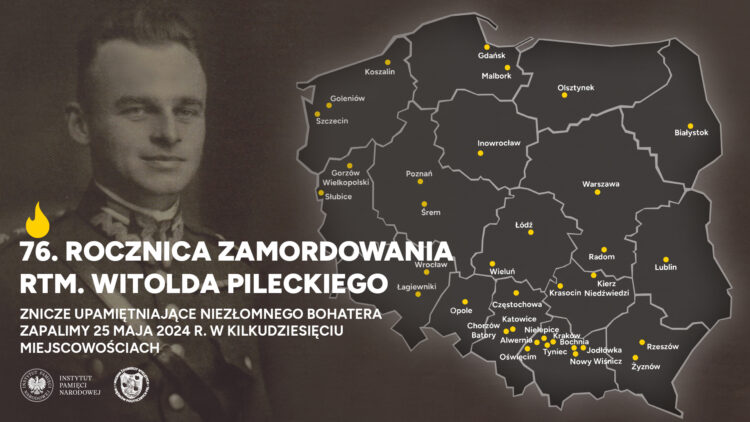 Znicze pamięci w rocznicę śmierci rtm. Witolda Pileckiego