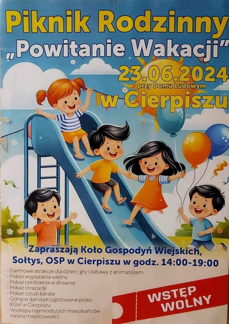 Rodzinny Piknik "Powitanie Wakacji" w Cierpiszu 1 - Polskie Radio Rzeszów Rodzinny Piknik „Powitanie Wakacji” w Cierpiszu