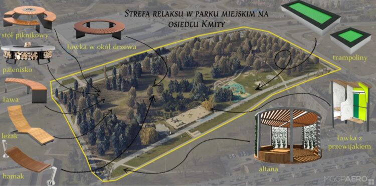 Park na rzeszowskim osiedlu Kmity