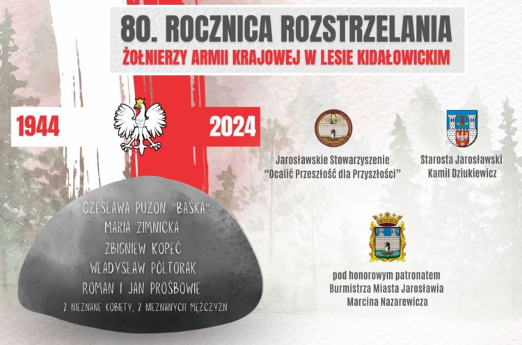 Upamiętnienie tragedii w lesie kidałowickim koło Jarosławia