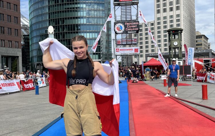 Strażak Justyna zdobywa medale