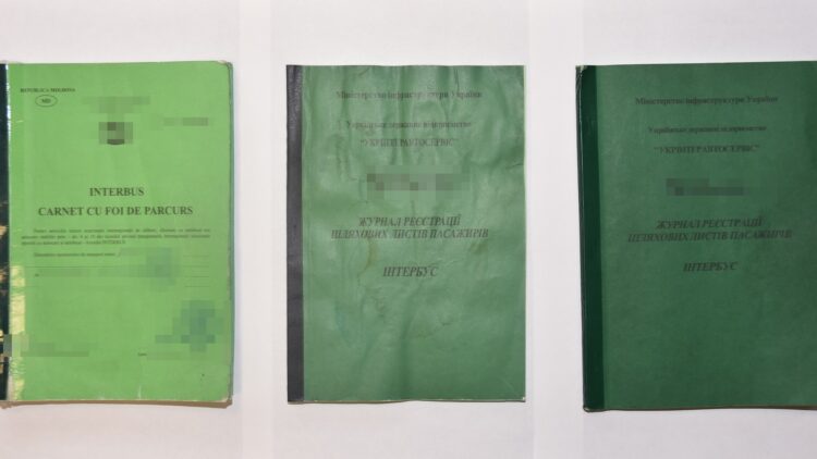 Przerobione książki Interbus na przejściu granicznym w Medyce