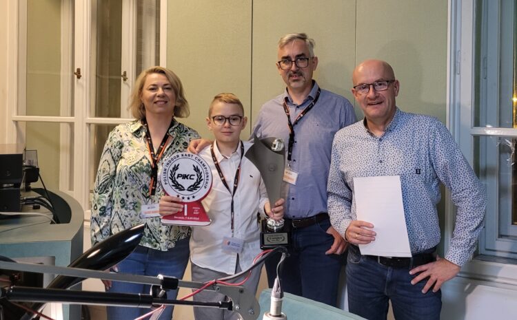 Karting halowy.11-letni rzeszowianin Filip Fiedor mistrzem Polski