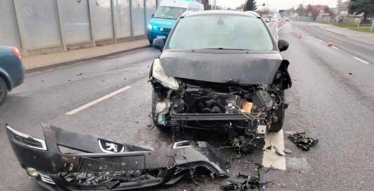 Kolizja na ulicy Sikorskiego w Rzeszowie