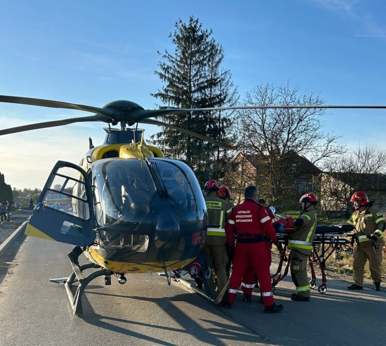 Wypadek w Pruchniku. Ranny motocyklista