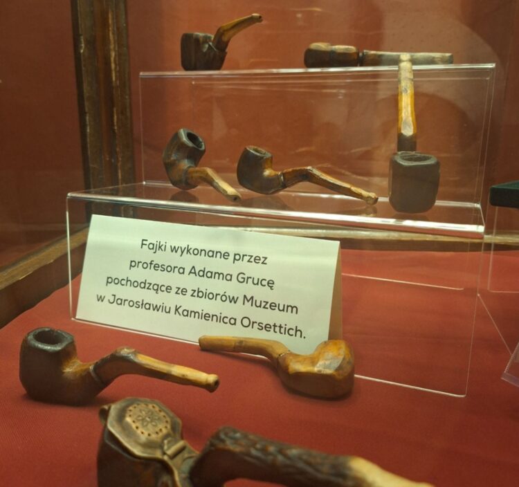 Fajki prof. Adama Grucy na wystawie Jarosławiu