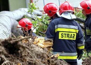 Zerwane linie energetyczne z powodu silnego wiatru