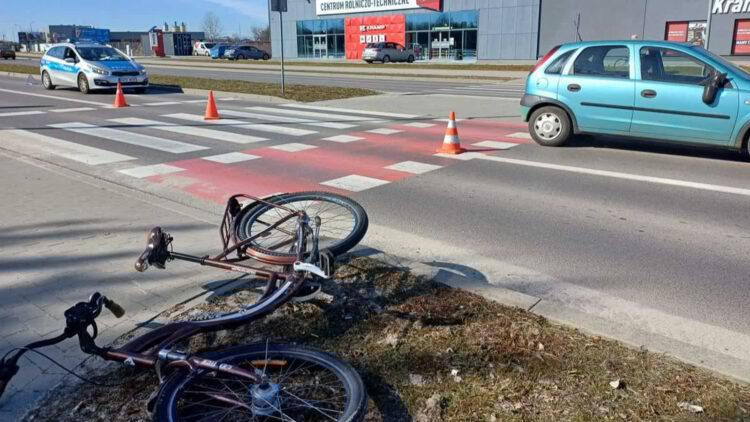 Potrącenie rowerzysty w Mielcu