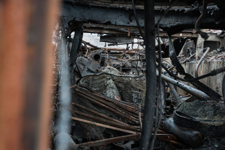 Atak na miasto Marganiec, dron uderzył w autobus z pracownikami
