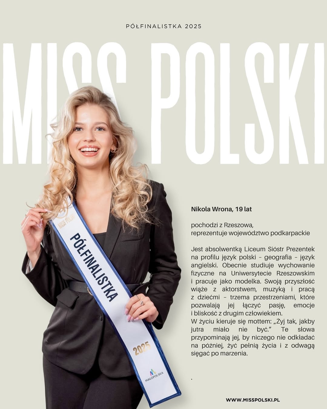 Dwie reprezentantki Podkarpacia walczą o tytuł Miss Polski 2025 – przed nimi półfinał w Warszawie 3 - Polskie Radio Rzeszów Dwie reprezentantki Podkarpacia walczą o tytuł Miss Polski 2025 – przed nimi półfinał w Warszawie - Polskie Radio Rzeszów
