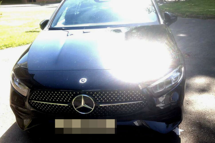 Mercedes odzyskany trzy dni po kradzieży