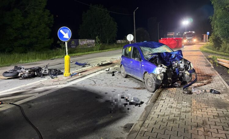 Tragedia na drodze w Boguchwale. Zginął 56-letni motocyklista