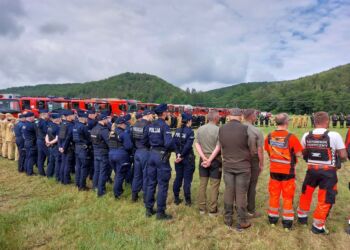 Ćwiczenia służb ratowniczych w Rudawce Rymanowskie