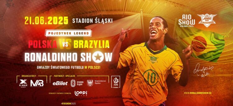 Ronaldinho Show – wyjątkowe wydarzenie już dziś wieczorem na Stadionie Śląskim w Chorzowie