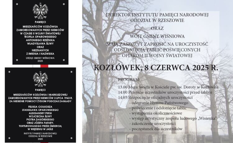 Uroczystość odsłonięcia tablic upamiętniających trwa – umieszczono je na Domu Ludowym