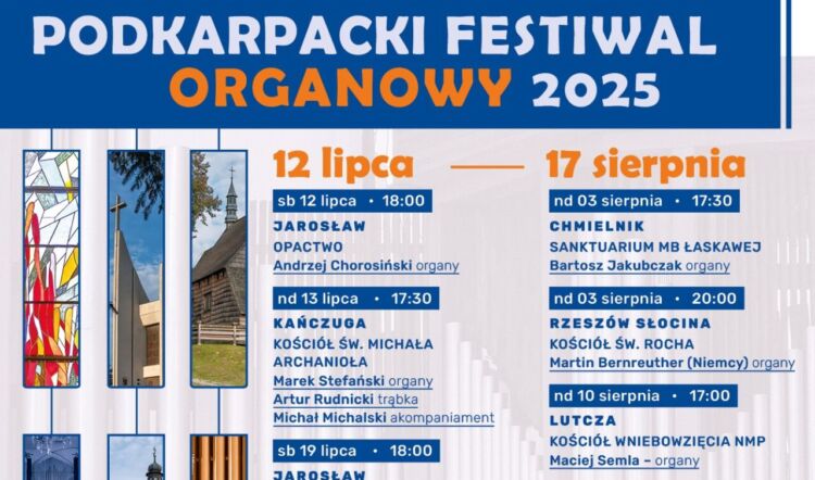 35. Podkarpacki Festiwal Organowy – wystąpią wykonawcy z Polski, Włoch, Niemiec i Norwegii