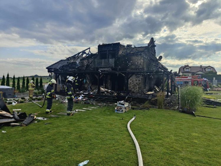 Pożar domu w Wolicy w powiecie jasielskim