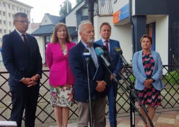 Konferencja dotycząca zwolnień w rzeszowskim oddziale PGE Dystrybucja