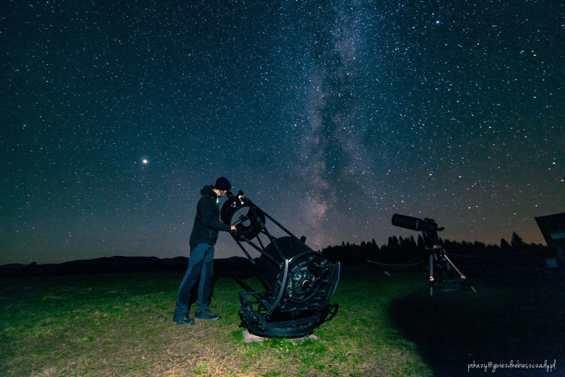 Park Gwiezdnego Nieba w Bieszczadach. Można stąd obserwować ponad 7 tysięcy gwiazd