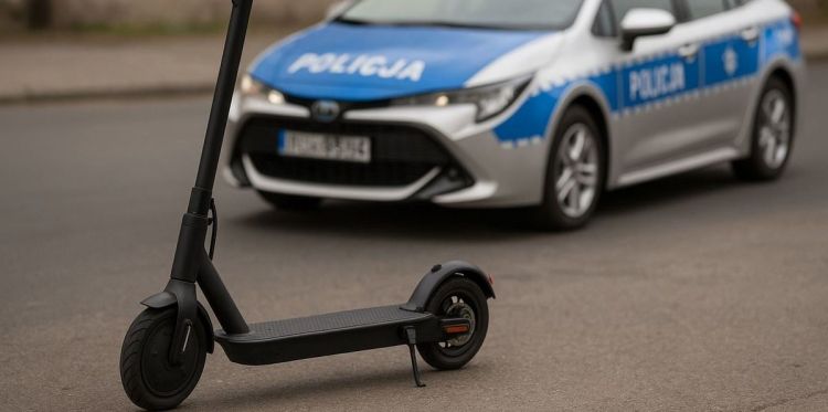 Wypadkiem zakończyły się wyścigi dwóch nastolatków na hulajnogach