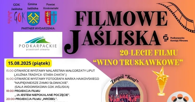 20-lecie filmu "Wino truskawkowe" motywem przewodnim festiwalu "Filmowe Jaśliska" 1 - Polskie Radio Rzeszów 20-lecie filmu „Wino truskawkowe” motywem przewodnim festiwalu „Filmowe Jaśliska”