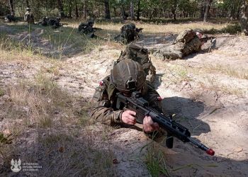 Żołnierze przemyskiej brygady WOT ćwiczyli na poligonie w Nowej Dębie