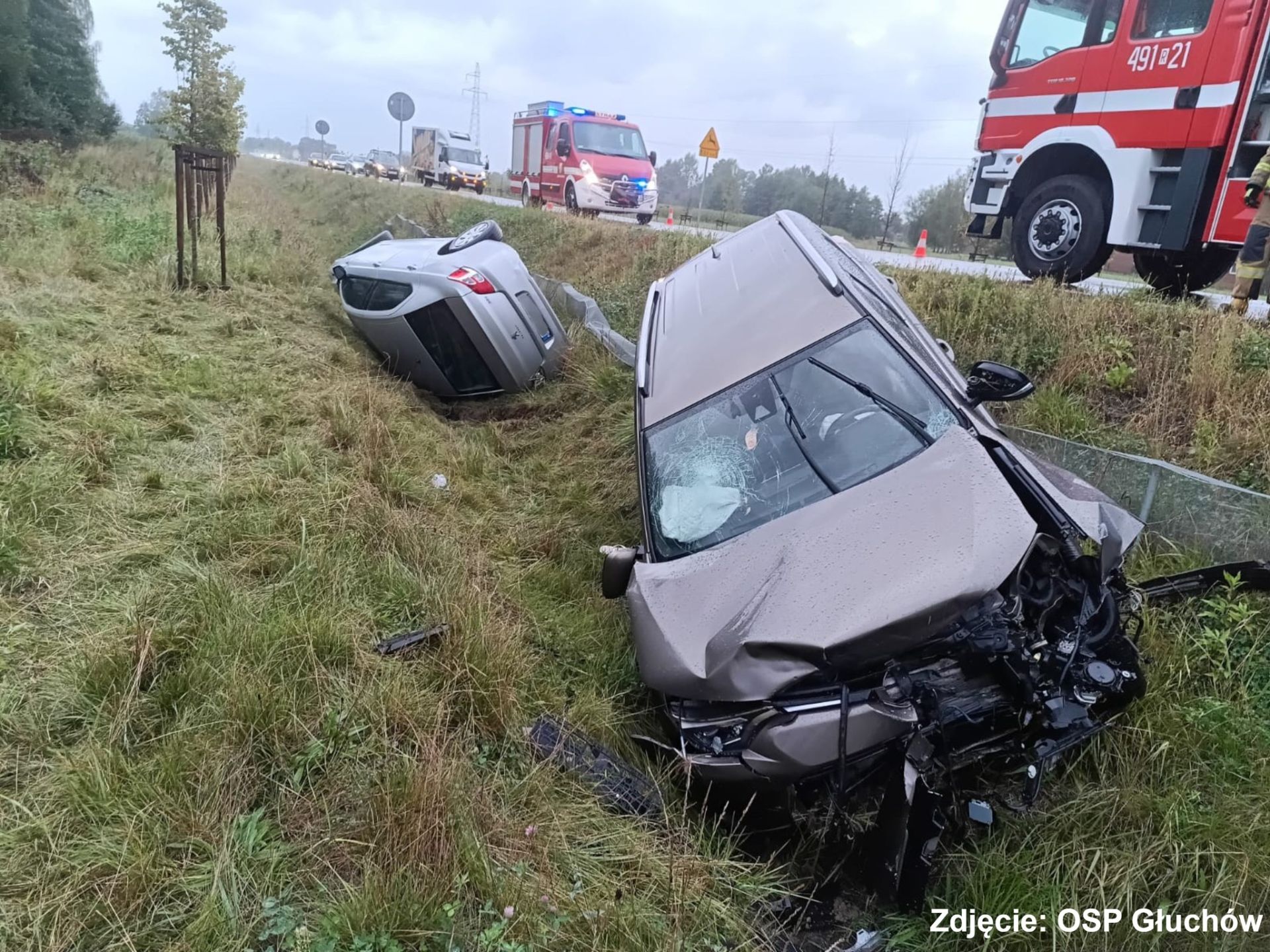 Wypadek na obwodnicy Łańcuta. Auto przygniotło jedną osobę