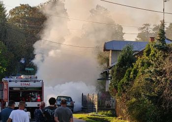 Pożar samochodu osobowego w Czeluśnicy