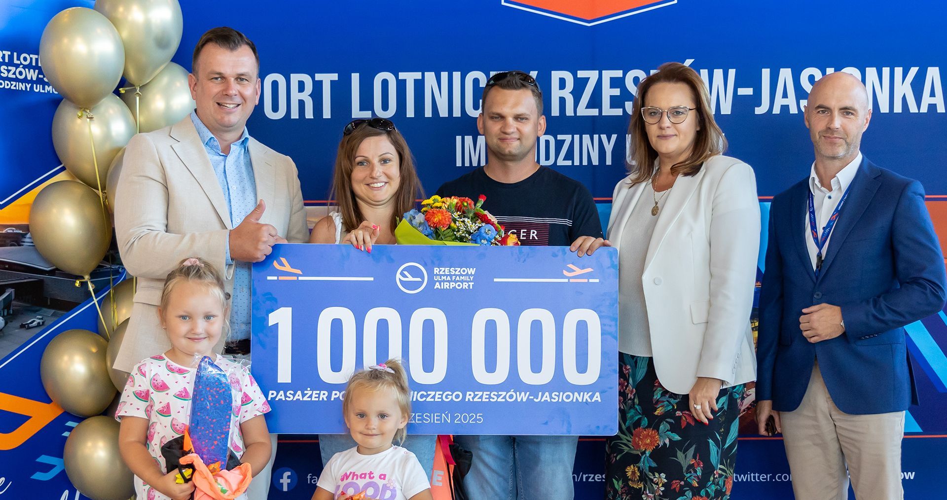 Port Lotniczy Rzeszów–Jasionka z rekordem i nagrodą dla milionowego pasażera [ZDJĘCIA]