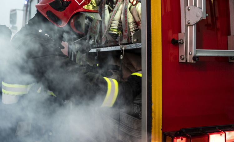 Nocny pożar w jednym z budynków Brzozowskiego szpitala